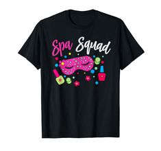 a black shirt with the words spa squad on it