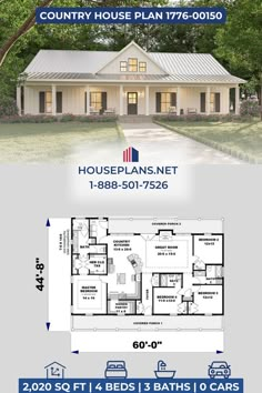 two story house plan with 3 car garage