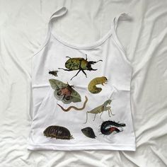 bug tank top aesthetic outfit aesthetic clothing Tank Top Aesthetic Outfit, Aesthetic Bug, Aesthetic 90s Outfit, Tank Top Aesthetic, 90s Outfit Aesthetic, Aesthetic Clothes Y2k, 2025 Outfit, Pastel Cottagecore, Bug Print