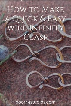 the words how to make a quick and easy wire infiniti class