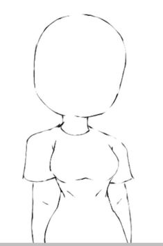 a drawing of a woman's body with short sleeves and no shirt on it