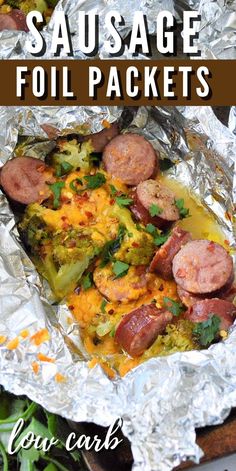 sausage foil packets with broccoli and peppers