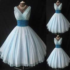 Vintage 1950's Cocktail Dress Tea Length Bridesmaid Prom Party Dresses Ball Gown | eBay 1950s Cocktail Dress Vintage, 50s Tea Dress, 50s Bridesmaid Dress, 1950s Bridesmaid Dresses, 1950s Party Dress, 1940s Prom Dress, White Tea Length Formal Dress, Vintage Bridesmaid Dresses 50s, 50s Dresses Formal