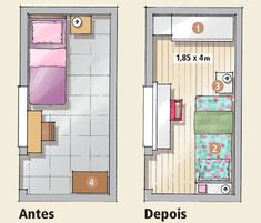 the floor plan for a small apartment