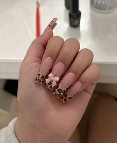 Cheetah Nails, Leopard Print Nails, Print Nails, Pink Acrylic Nails, Fire Nails