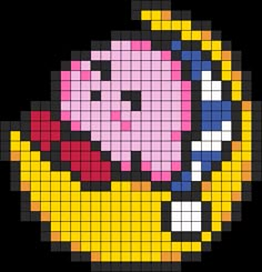 an image of a cartoon character made out of pixellated pixels on a white background