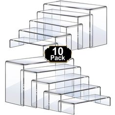 10 pack clear acrylic display cases