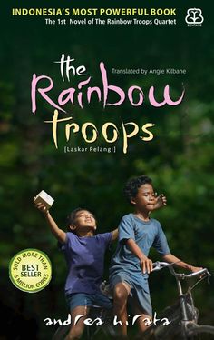 the rainbow troop book cover with two children on a bike and one is holding a paper