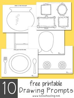 free printable drawing worksheets for kids to make their own artwork and crafts