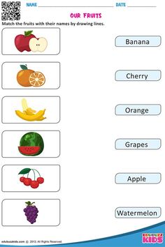 fruits and vegetables worksheet for kids to practice their english language skills with pictures