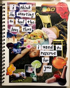 an altered collage with words and pictures