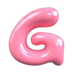 the letter g is made up of pink liquid