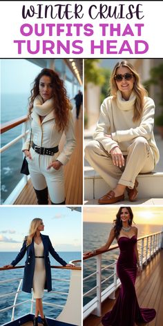 Make waves with cozy yet stylish cruise outfits, such as maxi dresses paired with elegant cardigans and ankle boots. Add statement jewelry for that extra flair. Cruise outfit ideas, winter cruise outfits. Dinner Outfits Cruise, Winter Cruise Outfits Mexico, Dinner Cruise Outfit Night, Winter Cruise Outfits For Women, Caribbean Cruise Outfits 7 Day, Cruise Ship Outfits, Cruise Outfits Caribbean, Cruise Outfit Ideas