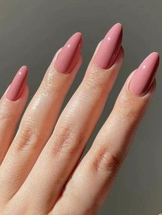 Love these nails for fall… Fall nails, hard nails, nails, fall aesthetic, nail designs, nails acrylic, fall nail designs, fall nail ideas, fall nail colors, fall nails 2024, fall nails square, fall nails short, nail ideas, nail inspo, almond nails, fall nails inspiration, fall nail inspo, fall date night beauty, autumn nails, fall nails ideas autumn, early fall nails Plain Nail Extension Designs, Dusty Rose Nail Color, Dusty Rose Nails, Rosa Nails, Solid Color Acrylic Nails, Nails Long Almond, Red Press On Nails, Bare Nails, Cute Pink Nails