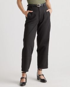 Organic Stretch Cotton Twill Barrel Pants Barrel Pants, Silk Pajamas Shorts, Paperbag Pants, Cropped Wide Leg Pants, Ponte Pants, Performance Leggings, Cotton Chinos, Wide Leg Linen Pants, Comfy Fashion