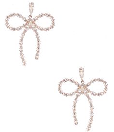 From Borrowed & Blue by Southern Living&#x2C; these earrings feature:  Drop earringsGold plated steel with cubic zirconia stonesPost closureApprox. 1.75" length Imported. Coquette Diy, Gold Crystal, Gold Drop Earrings, Southern Living, Dillard's, Accessories Jewelry, The Borrowers, Cubic Zirconia, Plating