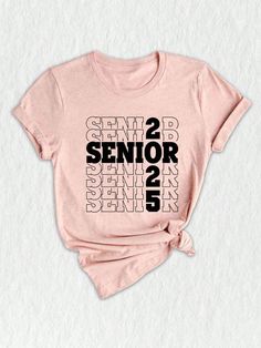 Celebrate the journey of the Class of 2025 with this vibrant and stylish Senior 2025 Shirt! ✨ Perfect for seniors who are ready to conquer the world and leave their mark. This shirt is not just a piece of clothing, but a symbol of hard work, perseverance, and accomplishments. Made with high-quality materials, this Class Of 2025 Shirt is designed to provide unmatched comfort and durability. The soft fabric ensures a cozy fit, allowing you to wear it all day long without any discomfort. It's the p Senior Class Shirts, Grad Shirts, High School Graduation Gifts, Class Shirt, Senior Shirts, Graduation Shirt, Conquer The World, Senior Gifts, School Tees