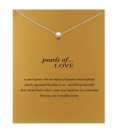 PRICES MAY VARY. 【Necklace Meaning】A pearl grows into an object of beauty and simplicity pearls represent the best in us. Something beautiful that comes from within, wear your neckalce as a reminder that you are incredibly loved. 【Inspirational Message Card】 Start with a good quality greeting card to show that you value your girffriend, colleagues and more. We hope everyone get the best wishes and the sincere words from time to time pull at your heart. 【Size】chain length 16.5in +2in and fashion Necklace Meaning, Silver Bow Tie, Good Luck Elephant, Heart Envelope, Winged Girl, Birthday Gift Cards, Compass Necklace, Friendship Necklaces, Charm Necklace Silver