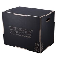 a black cardboard box with the words vevor on it