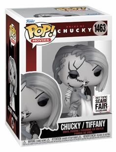 the pop vinyl figure chucky is in its box