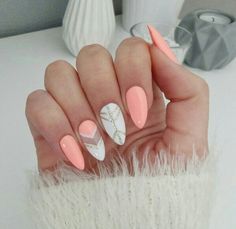 Almond Designs, Almond Acrylic, Short Almond, Nails Fashion, Almond Nails Designs, Almond Acrylic Nails, Nails Fall, Nails Long, Gel Nail Designs