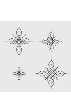 four different types of ornamental designs