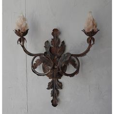 This is gorgeous pair of antique wall sconces.  Sconces are aged and patinaed in all the right ways.  It's obvious they were originally wired but have most recently been used as Candelabras (fancy candles included".  However if you would like to illuminate them, there is no original wiring, but to have them wired would be a simple task for any electrician. Vintage Chandelier Lighting, Antique Wall Sconces, Fancy Candles, Iron Wall Sconces, Vintage Chandelier, Candle Sconces, Chandelier Lighting, French Antiques, Wall Sconces