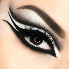 Fantasy Make-up, Egyptian Makeup, Black And White Makeup, Dance Makeup, White Makeup, Cat Eye Makeup, Smink Inspiration, Makijaż Smokey Eye, Sephora Beauty