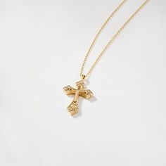 "1- P R O D U C T ∙  D E S C R I P T I O N This 14k gold cross necklace is a beautiful and timeless piece of jewelry, perfect for everyday wear or special occasions. The 14k gold material offers a stunning shine and durability, ensuring that this necklace will last for years to come. The cross design adds a touch of elegance and spirituality, making it a thoughtful gift for anyone who values faith. 2- P R O D U C T ∙  D E T A I L S Diamond quality: * Diamond carat: 0.06 ct. * Clarity: SI2 * Colo 14k Gold Diamond Cut Cross Necklace, Diamond Cross Necklace As A Gift, Fine Jewelry Cross Necklace For Anniversary, Yellow Gold Diamond Cross Necklace Gift, Yellow Gold Cross Necklace With Diamond Accents For Gift, Diamond Cut Cross Necklace As Gift, 14k Gold Cross Pendant Necklace For Anniversary, 14k Gold Cross Necklace For Anniversary, Luxury Diamond Cut Cross Pendant Necklace