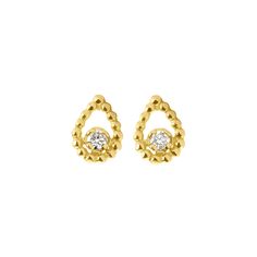 Gigi Clozeau - Lucky Lotus diamond earrings, Yellow Gold Yellow Gold Earrings With Diamond Eyes For Anniversary, Yellow Gold Diamond Eyes Earrings For Anniversary, Anniversary Yellow Gold Earrings With Diamond Eyes, Lotus Earrings, Sparkle Diamonds, Lotus, Timeless Design, Diamond Earrings, Fashion Beauty