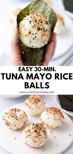 this is an easy recipe for tuna mayo rice balls