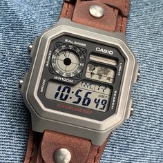 Cool Casio Watches, Ae 1200 Casio, Casio Royale Watch, Retro Casio Watch, Tactical Mens Fashion, Casio Watches For Men, Casio Aesthetic, Men’s Watch, Men’s Accessories