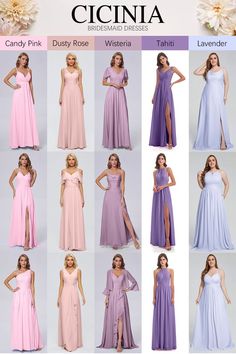 Purple Bridesmaid Dresses For All Sizes Styles Of Bridesmaid Dresses, Bridesmaid Dresses Short Purple, Mix And Match Bridesmaid Dresses, Bridesmaid Dresses Under 100, Glitter Rose Gold, Purple Bridesmaid, Wedding Color Trends, Custom Bridesmaid Dress, Bridesmaid Gowns