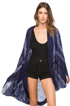 Pool to Party Blanket Wrap Navy / One Size Flower Tie Dye Kimono Shrug Shrugs With Shorts, Casual Fall Cover-up With Kimono Sleeves, Casual Wrap Cardigan For Beach Cover-up, Oversized Long Sleeve Cardigan For Beach Cover-up, Oversized Batwing Sleeve Poncho For Spring, Oversized Long Sleeve Cardigan For Beach, Summer Open Front Shrug, Summer Layering Open Front Shrug, Summer Open Front Shrug For Layering