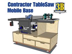 an image of a table sawing machine in the middle of a workbench