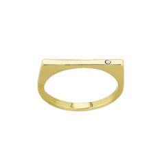 (1) Bar With Gem Ring | Katie Dean Jewelry Printable Ring Sizer, Dainty Gold Jewelry, Dainty Rings, Keep It Classy, Gem Ring, Sustainable Jewelry, Crystal Shop, Mold Making, Dainty Ring