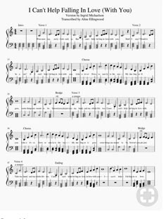 i can't help falling in love with you sheet music