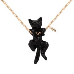 PRICES MAY VARY. Material:Zinc alloy,real gold plating Cat size:0.91*0.39inches/2.3*1cm, Chain length:16inches/41cm+extend 2inches/5cm Simple personalized design can add more charm for you. GREAT AS A GIFT:Provide an elegant jewelry gift box, this beautiful necklace would be great gift for that special someone in your life. Buy the necklace for your girlfriend, wife, daughter, mom,grandmother, aunt, sister, female friend, best friend. The perfect present for the any occasion, whether it is for M Black Cat Necklace, Cat Hanging, White And Black Cat, Hanging Necklaces, Female Friends, Cat Necklace, Hanging Pendant, Black Chain, Keep Jewelry