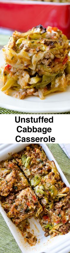 this is an image of stuffed cabbage casserole