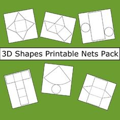 3d shapes printable nets pack