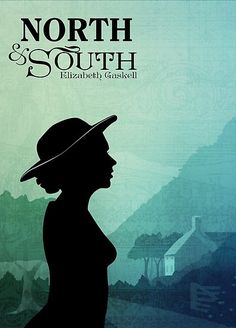 the cover of north and south, featuring a silhouette of a woman wearing a hat