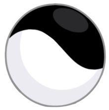 a black and white yin yang symbol on a white background