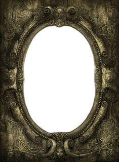 an ornate gold frame on a white background