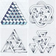 four different types of geometric designs