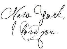 a black and white photo with the words new york i love you written on it