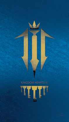 the kingdom hearts ii title is shown in gold on a blue background with an arrow