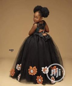 Ball Gown Dresses For Children, Kids Ball Gown Styles, Style For Kids Girls Outfit Ankara, Baby Ankara Dress, Children Ankara Ball Gown Styles, Ankara Children Styles, Kids Ball Gowns Princesses, Ankara Gown For Kids Girl, Children's Gown Styles