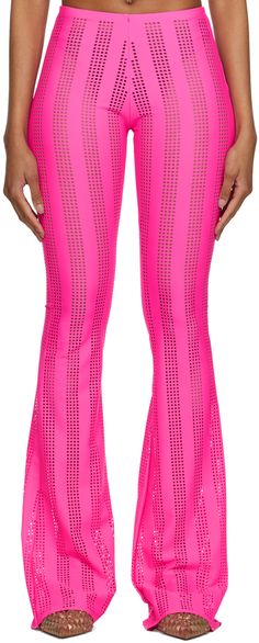 Stretch nylon jersey leggings. · Cutouts throughout · Raw edge at cuffs Supplier color: Magenta Ash Pink, New Planet, Beautiful Wardrobe, Master List, Color Magenta, Photography Posing Guide, Posing Guide, Roller Skating, Crazy Shoes