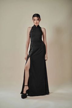 Beth and Brian Qipao-Exclusivedesigner Exclusive designer collection Qipao Black, Qipao Modern, Birkin Mom, Qipao Pattern, Wedding Qipao, Red Qipao, Modern Qipao, Qipao Dress, Cheongsam Dress