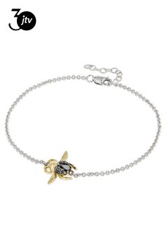 Enchanted Disney Fine Jewelry Villains beetle bracelet inspired by Jafar. Crafted in rhodium over sterling silver, this bracelet features a 14k yellow gold over sterling silver beetle with 0.20ct pear shape black onyx and round black diamond accents. Measures approximately 7"L x 5/8"W and has a 1 inch extender and a lobster claw clasp. Black rhodium enhanced settings. Enchanted Disney, Enchanted Disney Fine Jewelry, Disney Fine Jewelry, Bracelet Inspired, Black Rhodium, Disney Villains, Black Diamond, Black Onyx, Enchanted